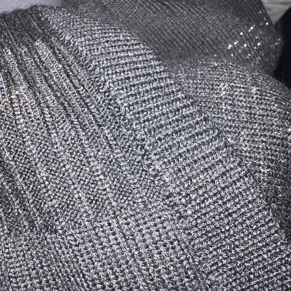 Nine West Bolero Bell Sleeves Crop Jacket/Cardigan Sweater-Black/Copper-Large - Picture 16 of 16